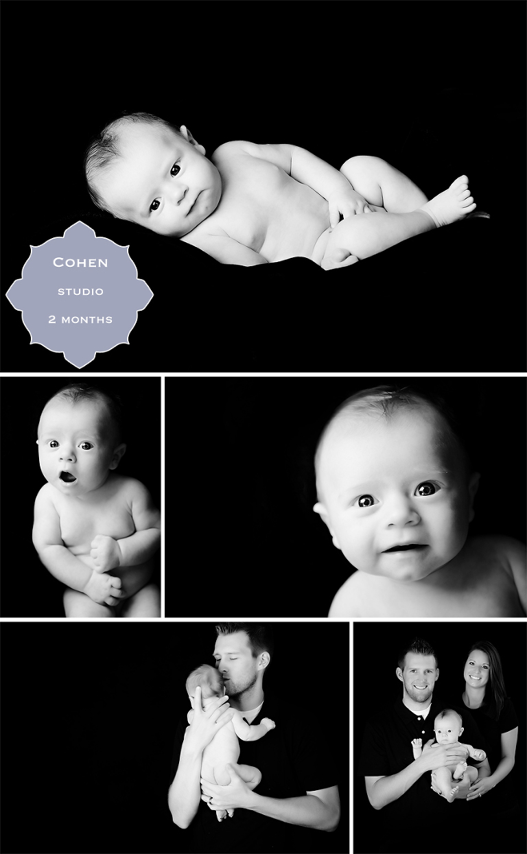 adorable baby portraits of a 2 month old baby boy