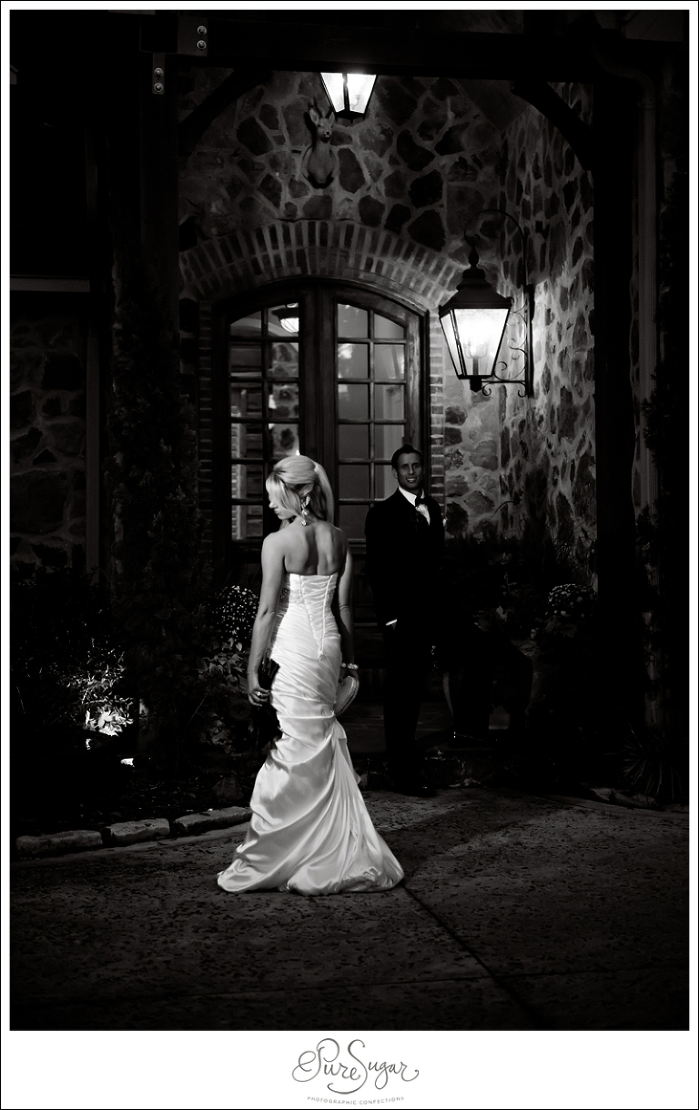 Beautiful Bride and Groom in red and black wedding at Palm Valley Gardens in Ponte Vedra